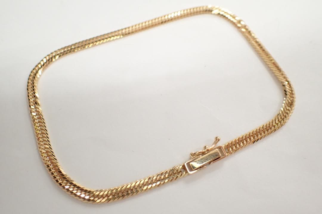 30/未使用品 K18 18金 12面トリプル 喜平ブレスレット 約5.5ｇ