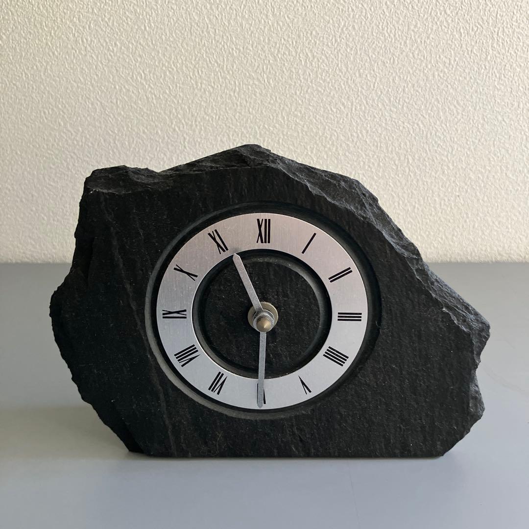 【最高級置き時計】作動完全確認済み　雄勝玄昌石の置時計 AMS最高級ドイツ製