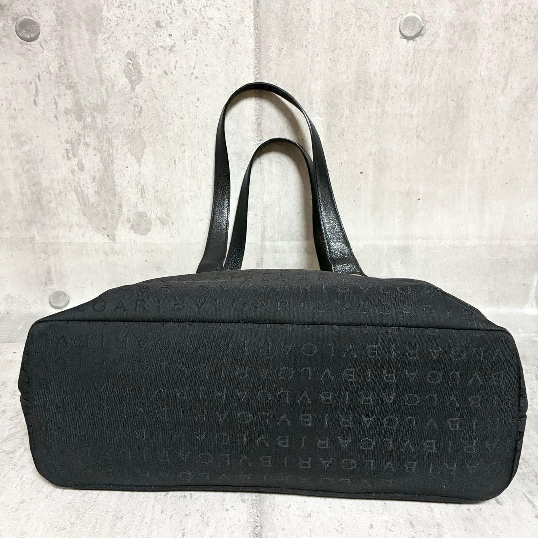 【美品】BVLGARI ブルガリ トートバッグ ハンドバッグ ブラック