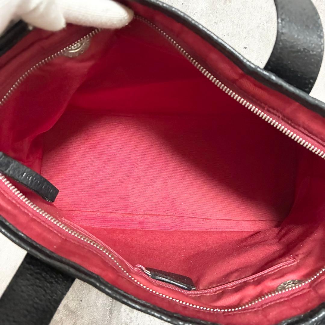 【美品】BVLGARI ブルガリ トートバッグ ハンドバッグ ブラック