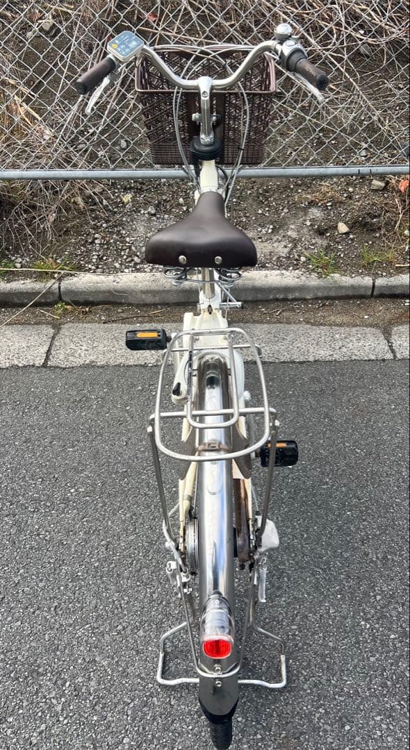 Panasonicエコナビ機能付き電動アシスト自転車きれいなホワイト26インチ