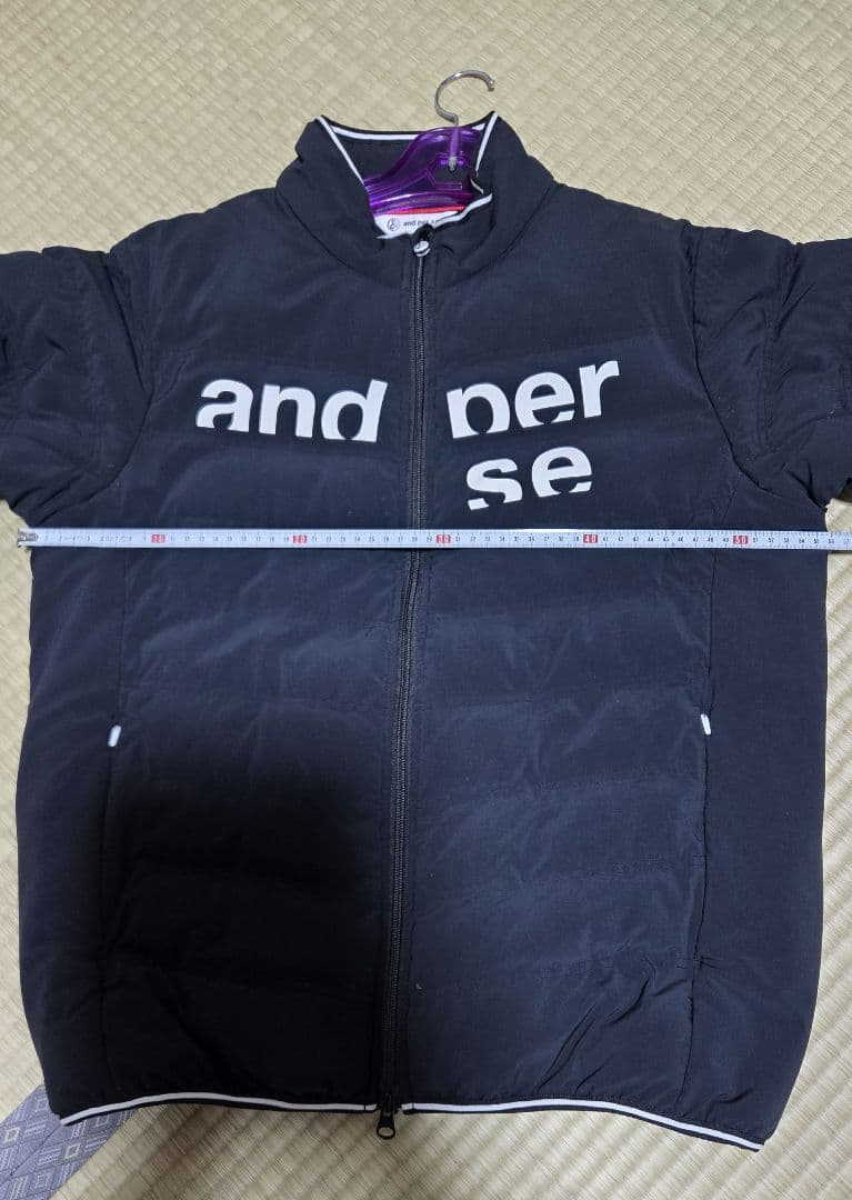 and per se ブラック ジップアップジャケット