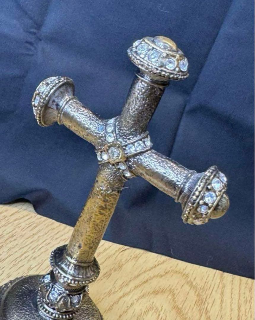 フランス　アンティーク　十字架アクセサリースタンド。長期保存