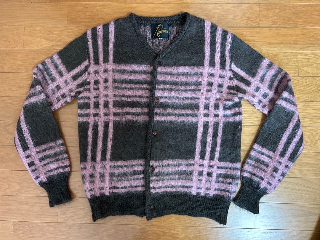 Needles ニードルス モヘアカーディガン Sサイズ チェック柄 ネペンテス