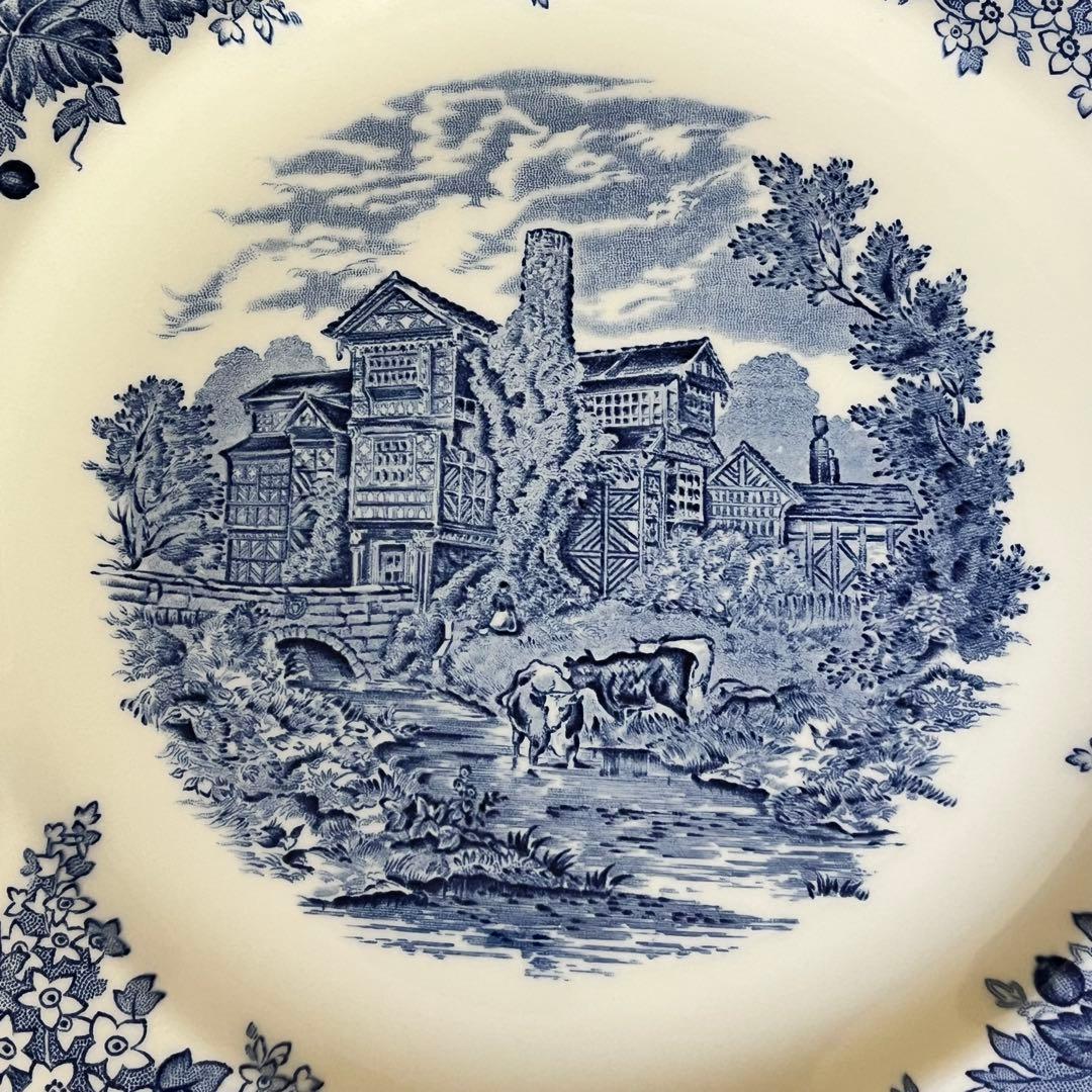 【美品】英国製　ウェッジウッド★ロマンチックイングランド★ディナー皿　4枚