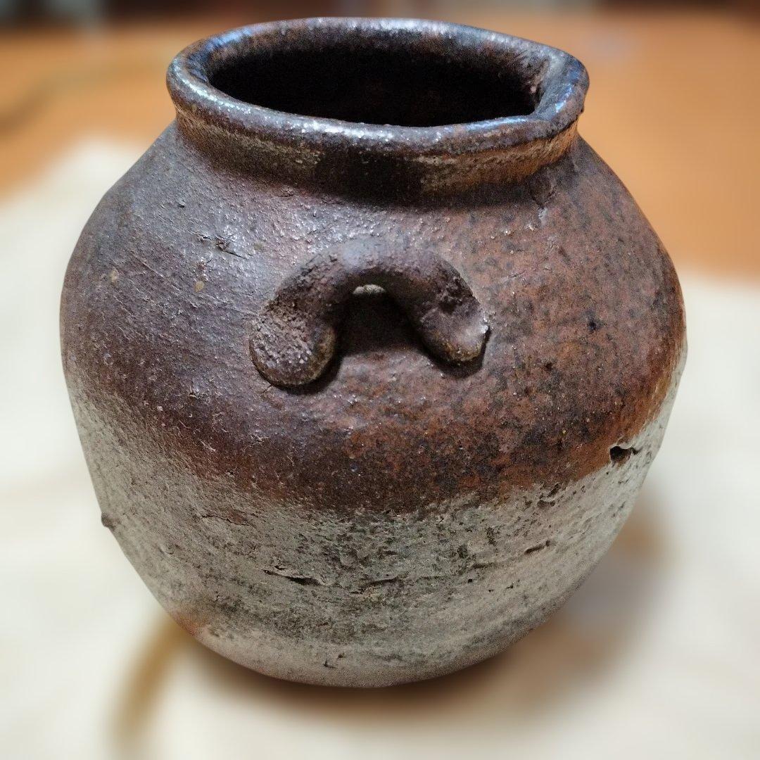 古美術　越前鉄漿壺　御歯黒壺　桃山時代　箱付き
