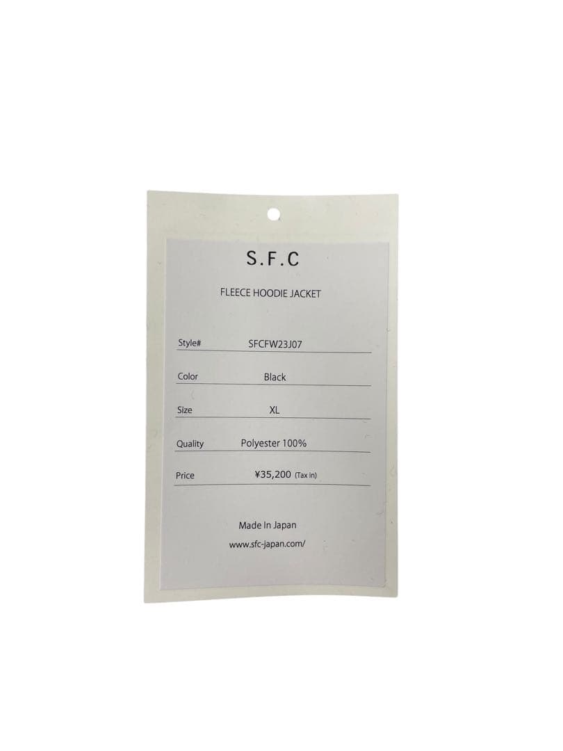 ブラック S.F.C FLEECE HOODIE JACKET