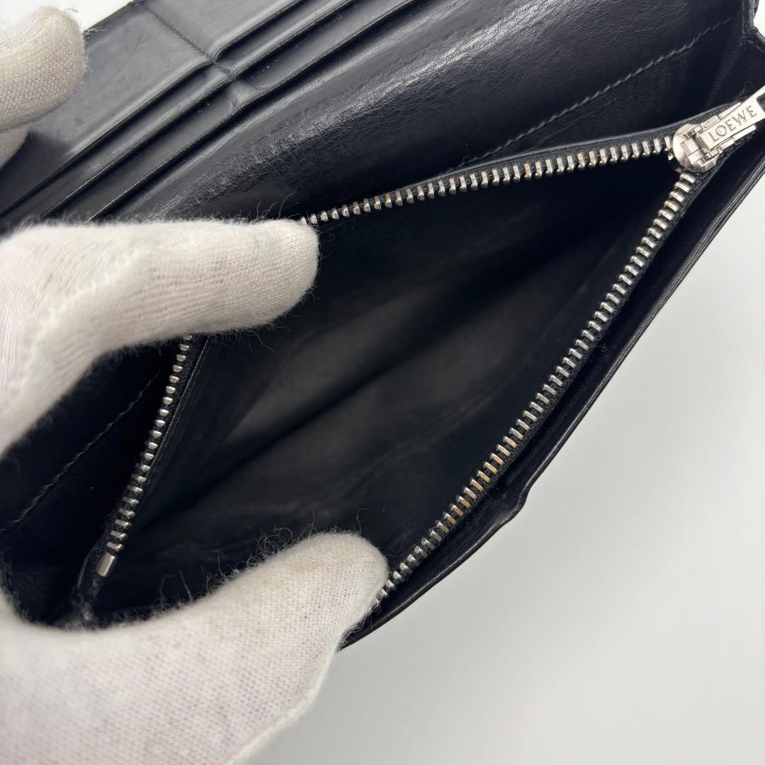 ✨希少✨　LOEWE ロエベ 長財布　パズル アナグラム 二つ折り財布　ブラック
