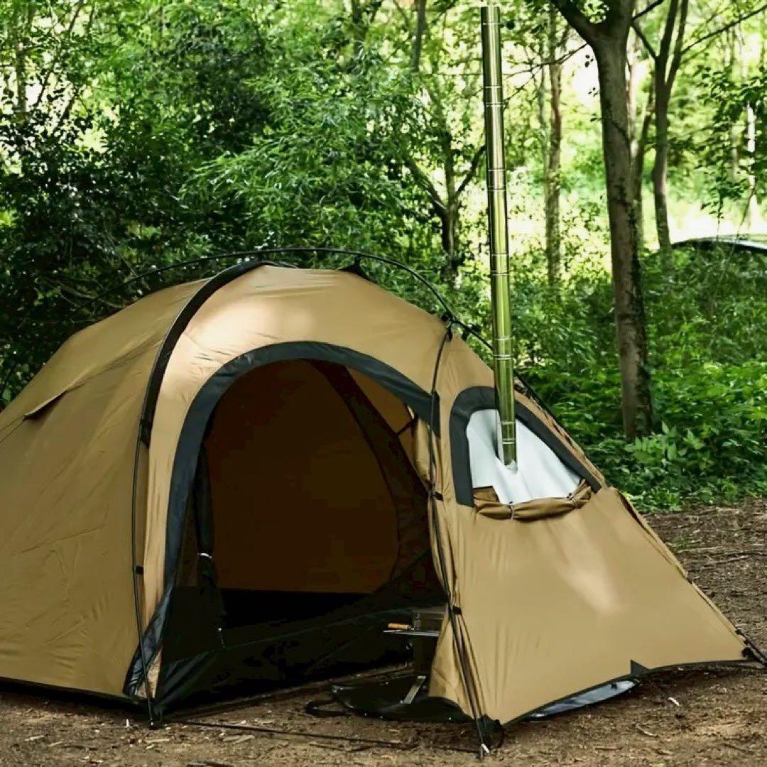 新品 激レア ソロ ドームテント 薪ストーブ 煙突穴 キャンプ アウトドア