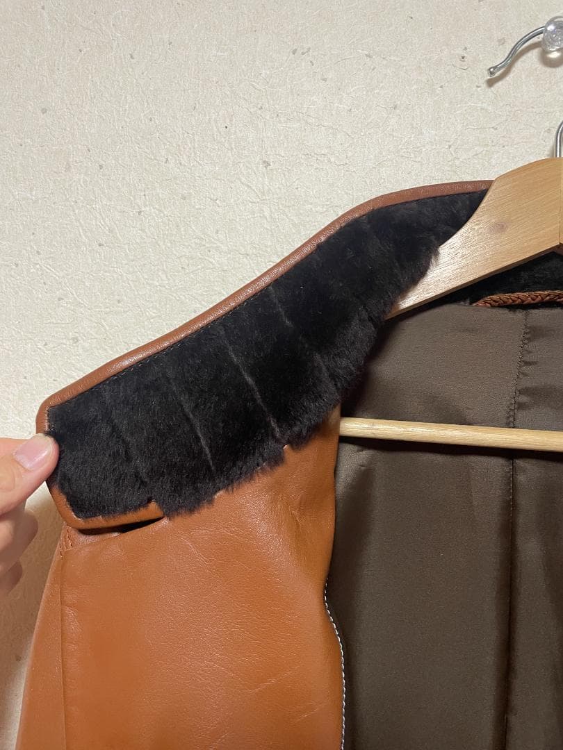 ユーロ　ヴィンテージ　ラム コート ジャケット 50 ランバン　コレクション