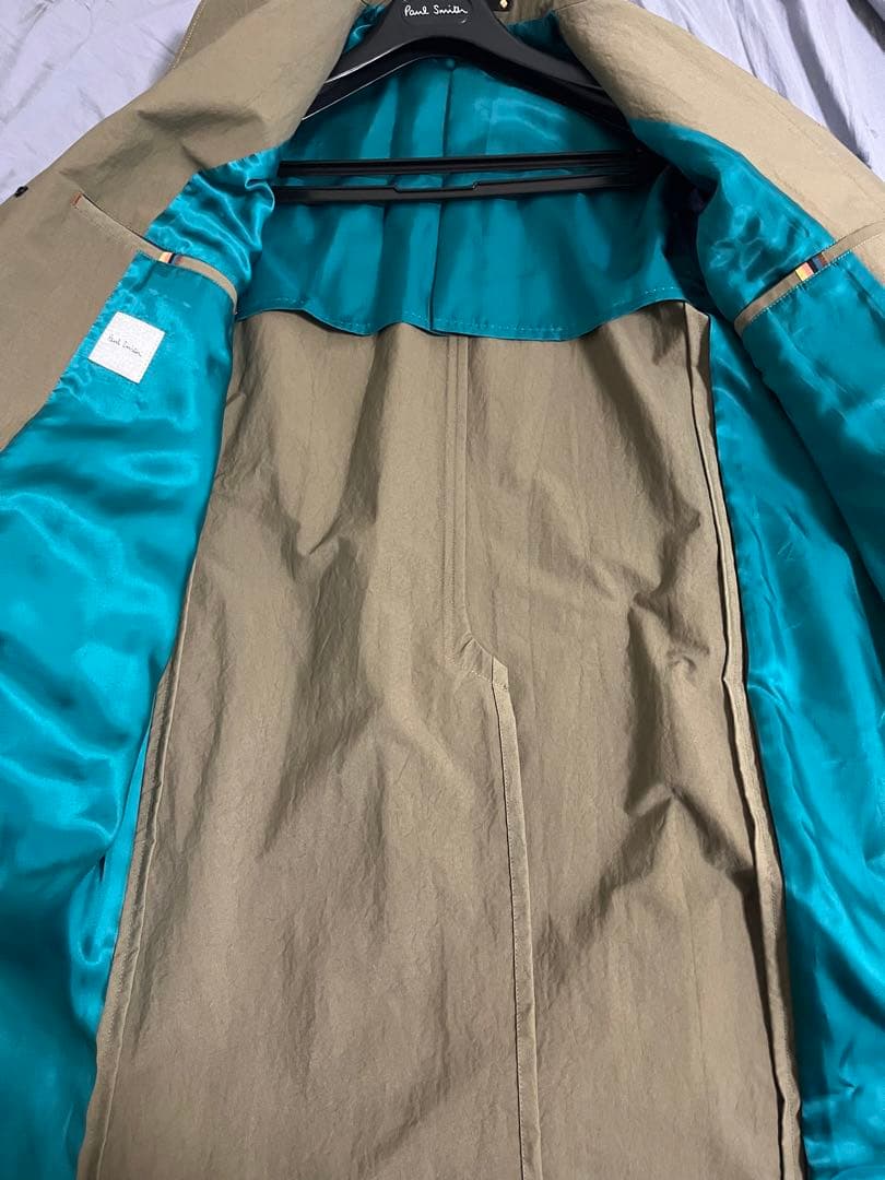 【美品】日本製Paul Sumith トレンチコート Sサイズカーキ