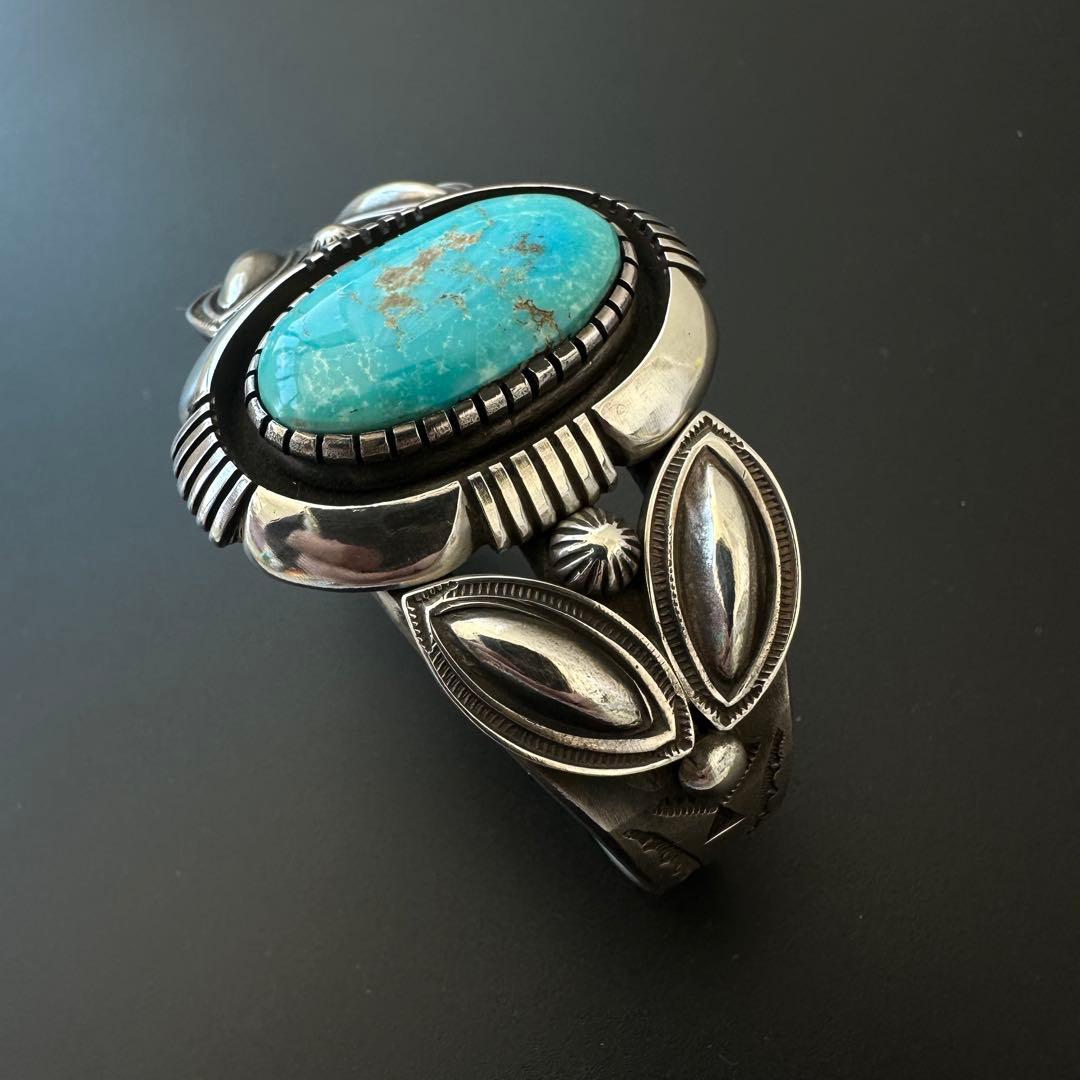 Navajo  martinez アップリケ ターコイズ バングル
