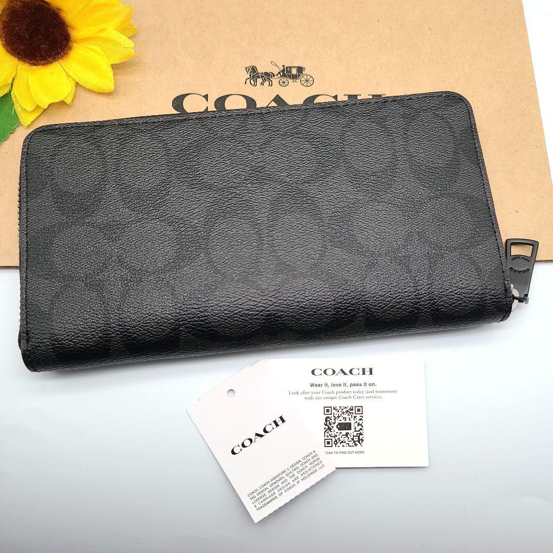 COACH 長財布 新品 ブラック お札入れ 小銭入れ 新作