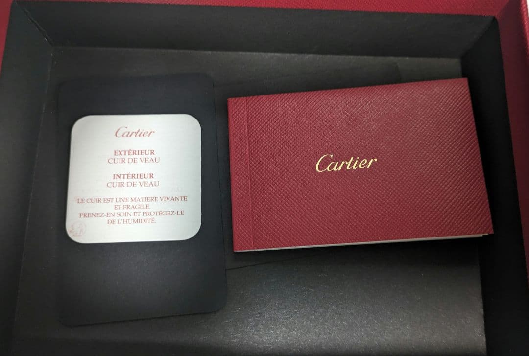 Cartier カルティエ 二つ折り財布 マスト ドゥ ブラック ボルドー