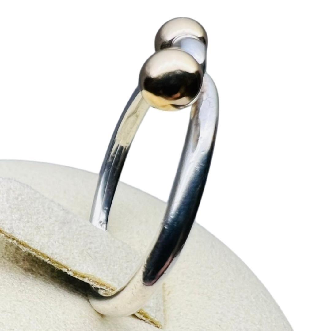 【極美品】TIFFANY リング 指輪 コンビ フックアイ ラブノット 750