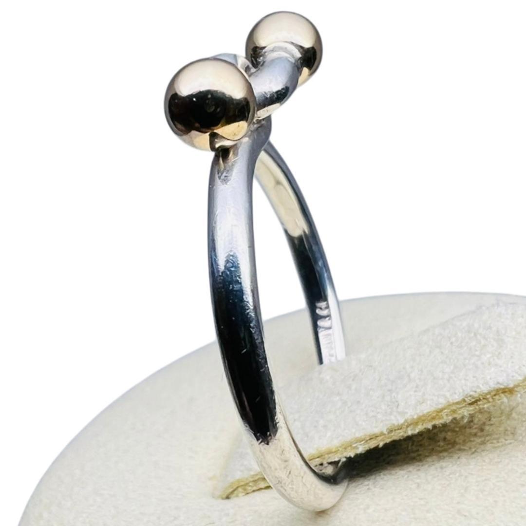 【極美品】TIFFANY リング 指輪 コンビ フックアイ ラブノット 750