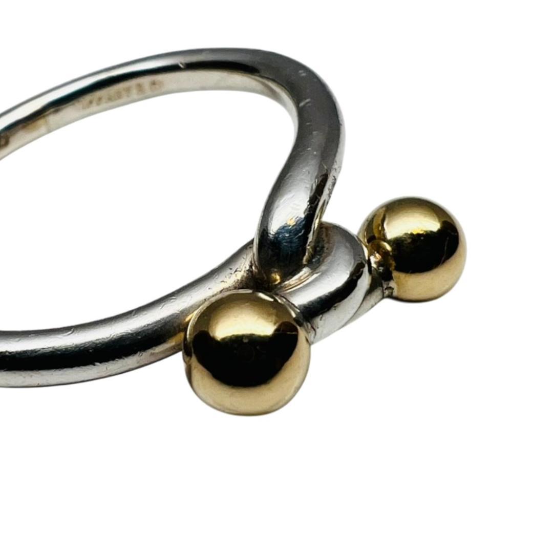 【極美品】TIFFANY リング 指輪 コンビ フックアイ ラブノット 750