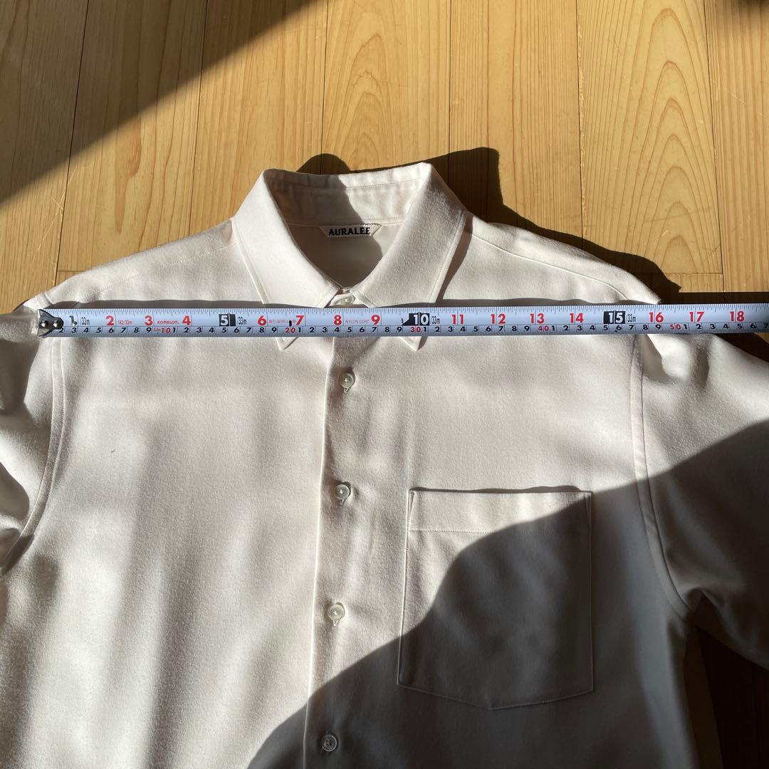 AURALEE ホワイト ウールシャツ