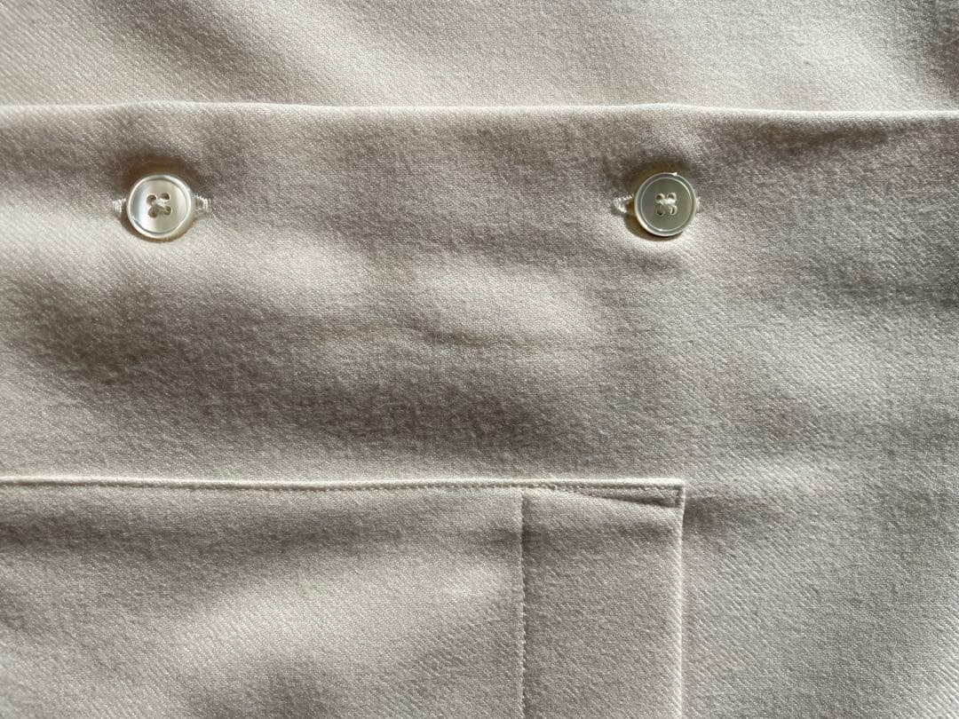 AURALEE ホワイト ウールシャツ