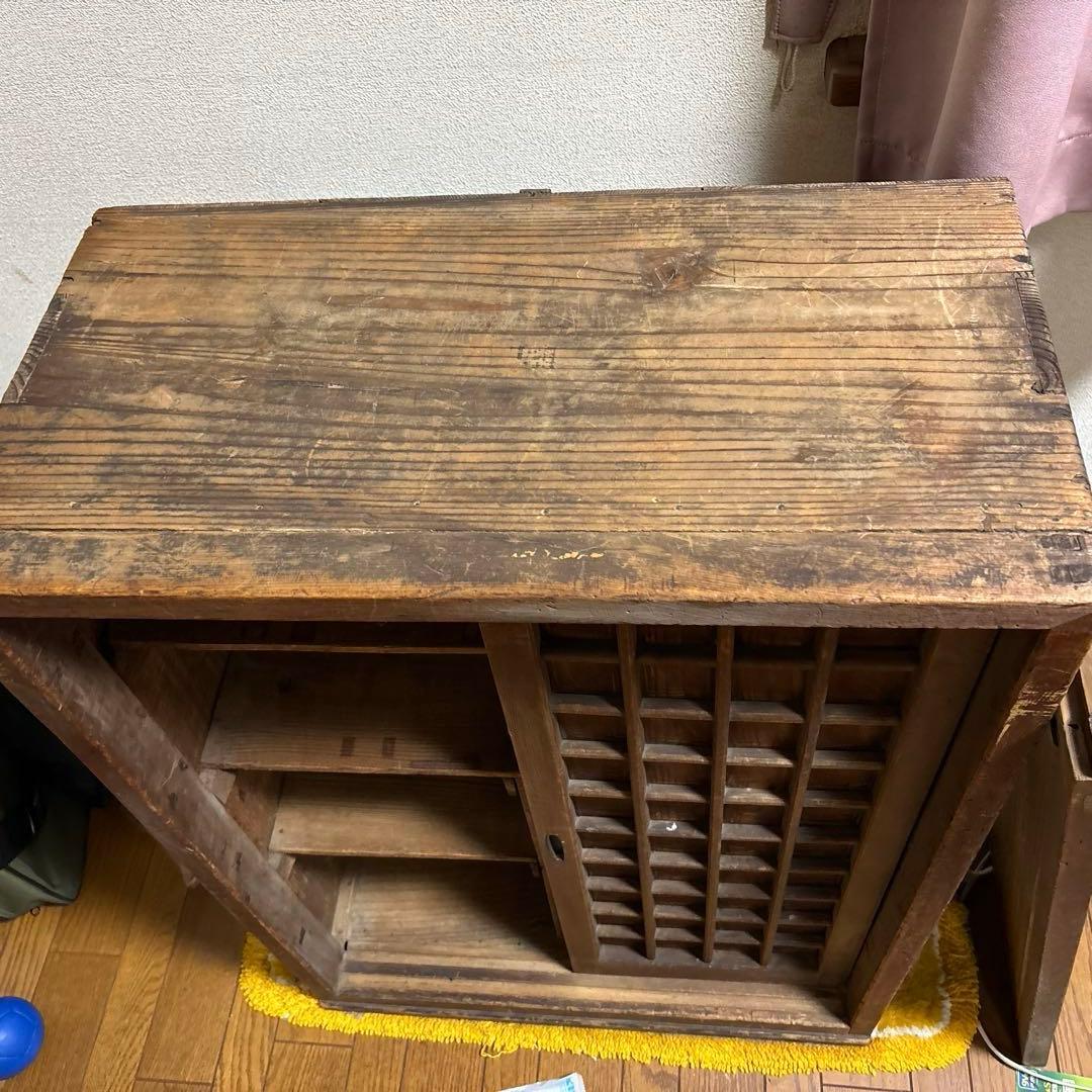 古家具　収納庫　下駄箱　古道具　アンティーク　昭和レトロ