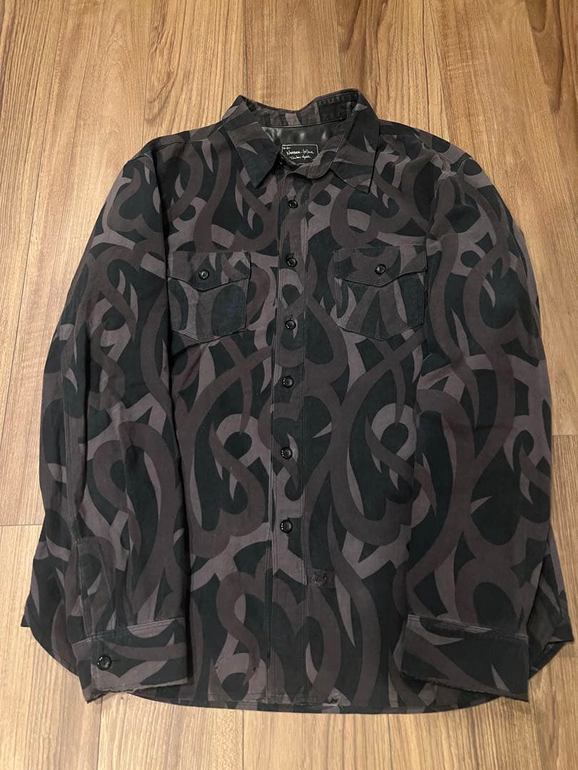 NUMBER (N)INE 04aw GIVE期 ハートトライバル 長袖シャツ