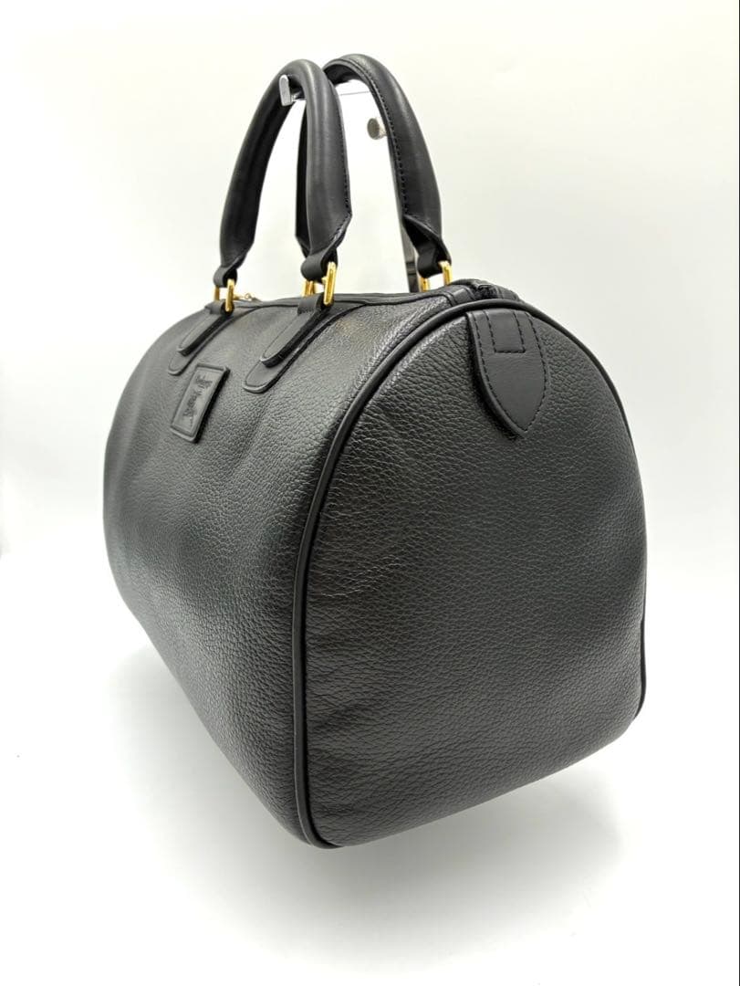 Burberrys バーバリー レザー ボストン ノバチェック柄 ブラック