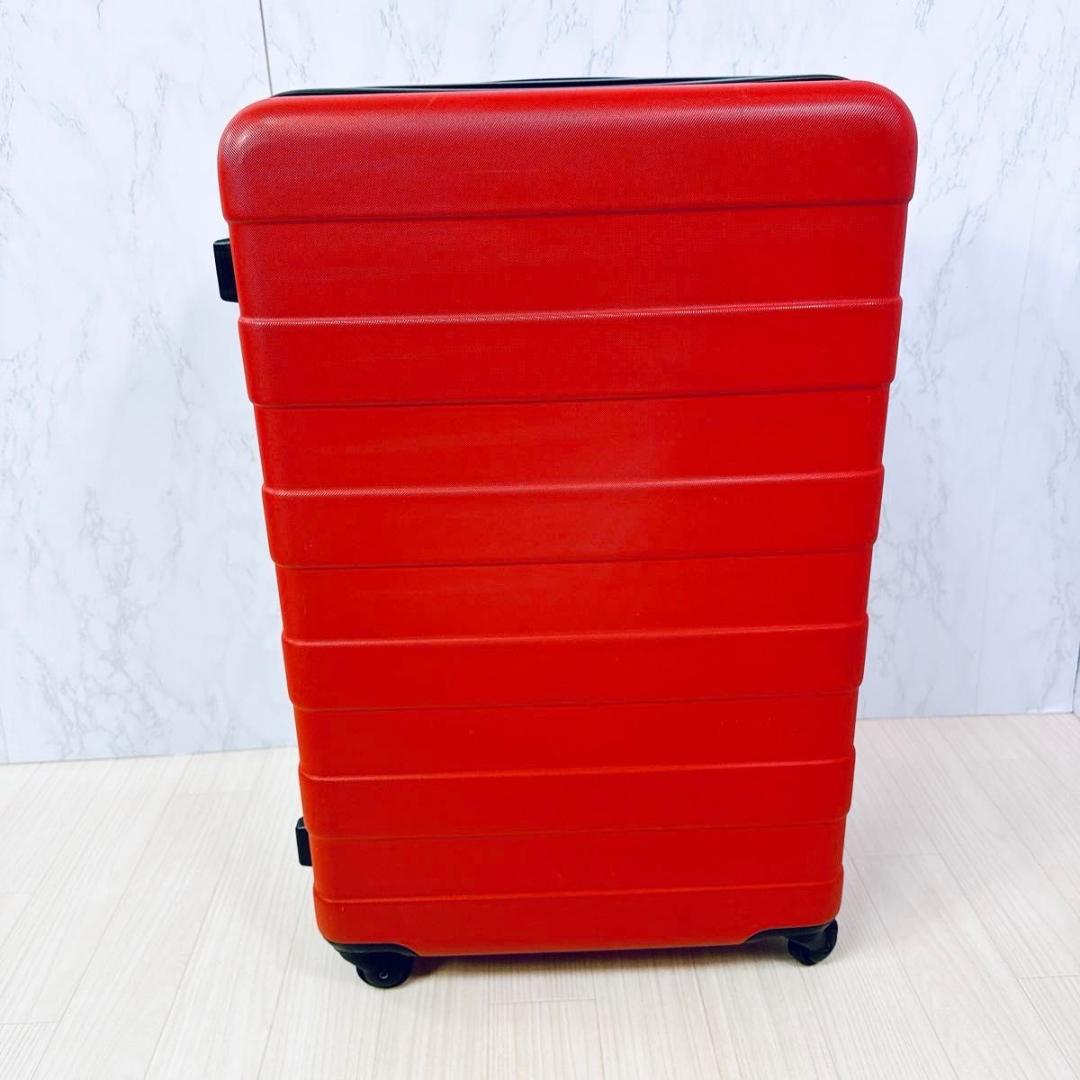 無印良品 スーツケース 赤 MUJI TSAロック 4輪 75L 廃盤 軽量