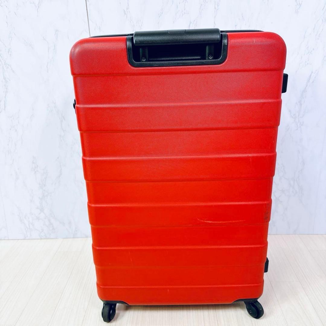 無印良品 スーツケース 赤 MUJI TSAロック 4輪 75L 廃盤 軽量