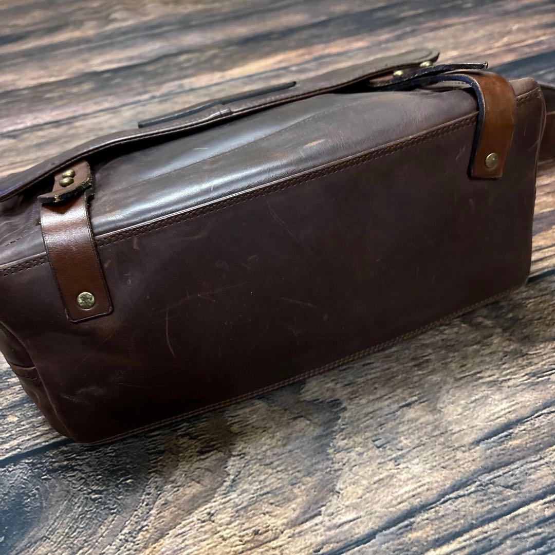 バッグ GANZO HORWEEN / leather messenger bag