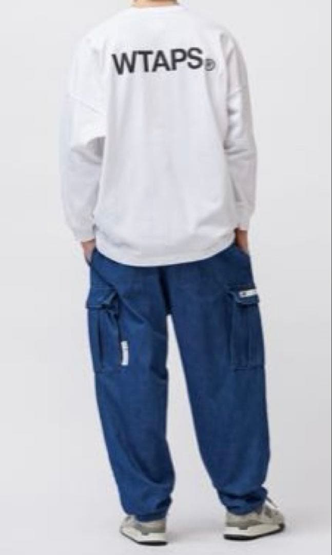 WTAPS Identity LS Cotton Teal長袖Tシャツ