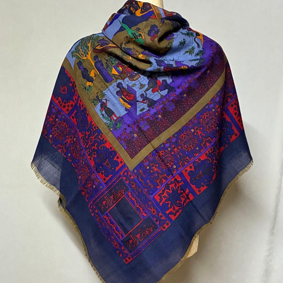 【フェンディ/FENDI】ウール素材 大判ショール ストール