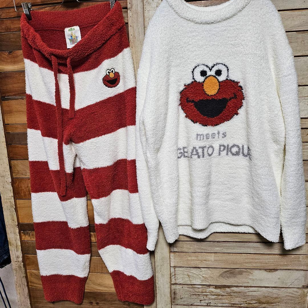 ジェードピケ×セサミストリート プルオーバー＆パンツ 上下セット レディース