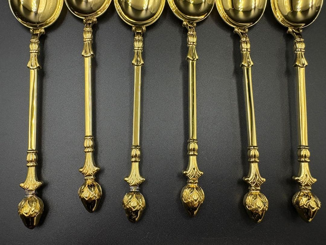 クリストフウィドマン銀器 フォーク&スプーン6本セット カトラリー 24金メッキ