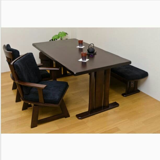 HONOKA　ダイニング回転式チェア　DBR/NA