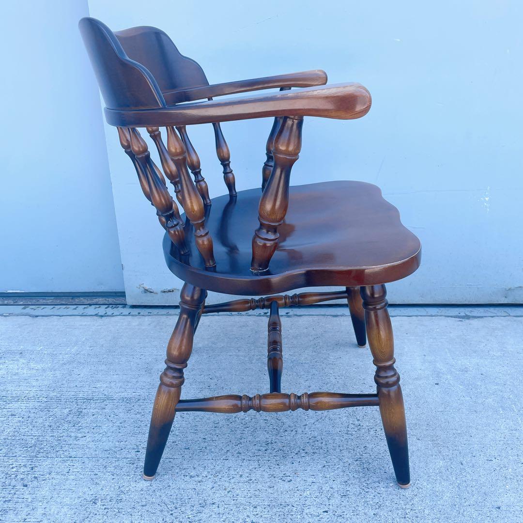 【送料込】飛騨産業 キツツキ アンティーク ウィンザーチェア アームチェア③