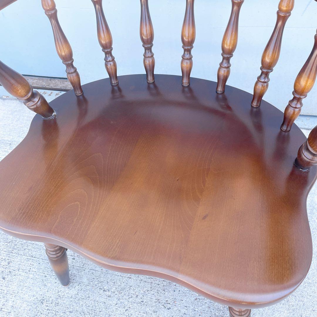 【送料込】飛騨産業 キツツキ アンティーク ウィンザーチェア アームチェア③