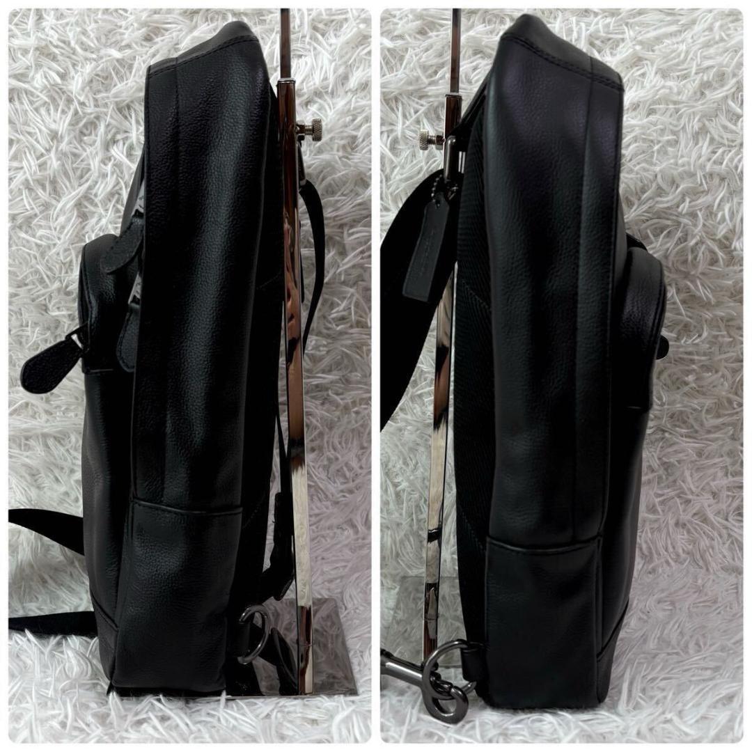 未使用級✨コーチ COACH ボディバッグ ショルダーバッグ スリング レザー黒