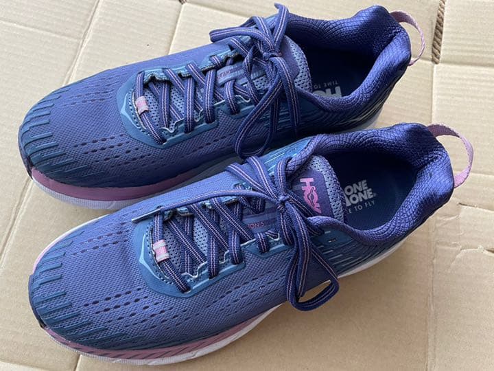 ホカオネオネ　クリフトン　マリン×ブルーリボン　ランニングシューズ　24.5cm