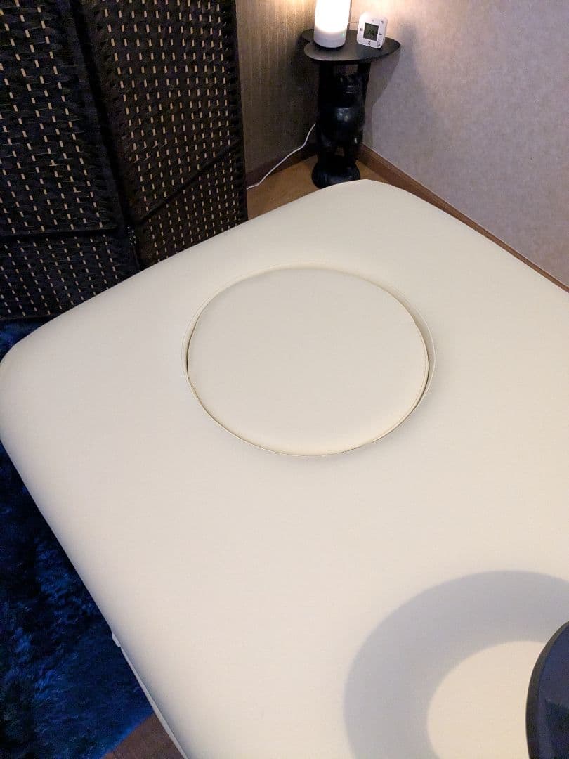 【美品】ネチュラ☆フラットメモリー施術ベット エステ/リラク バニラ色