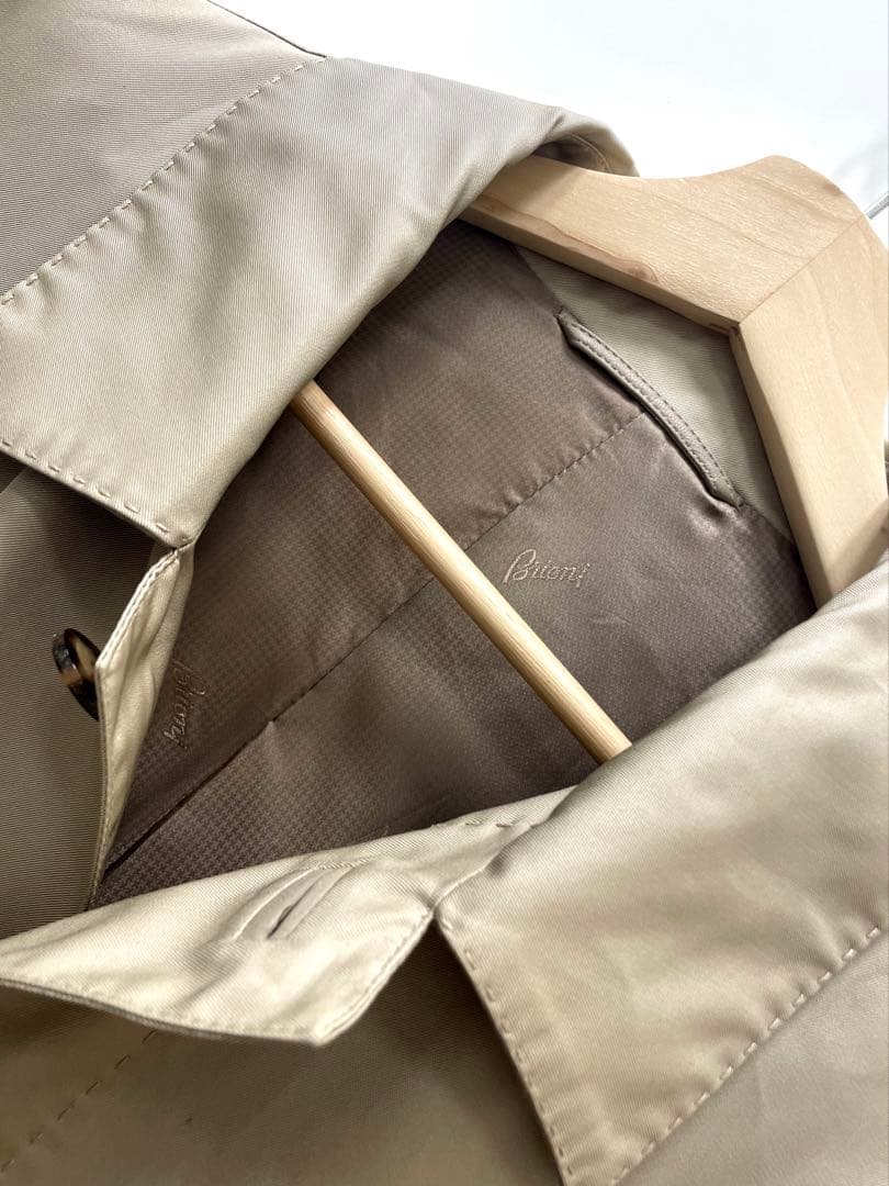 Brioni シルク100％★サイズ50 ブリオーニ トレンチコート シングル