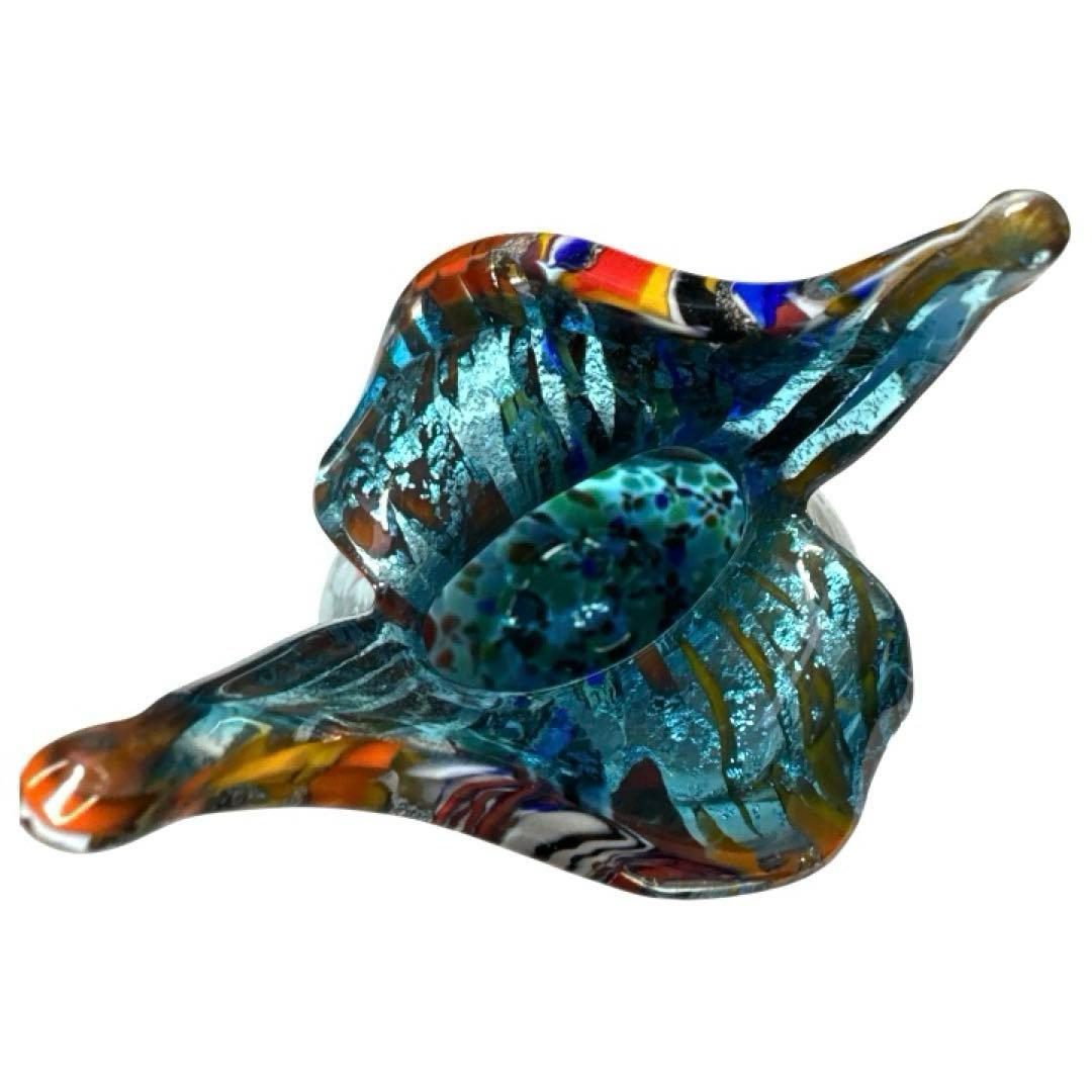 ベネチアンガラス ミルフィオリ 花瓶 ムラーノガラス ヴェネチアンガラス