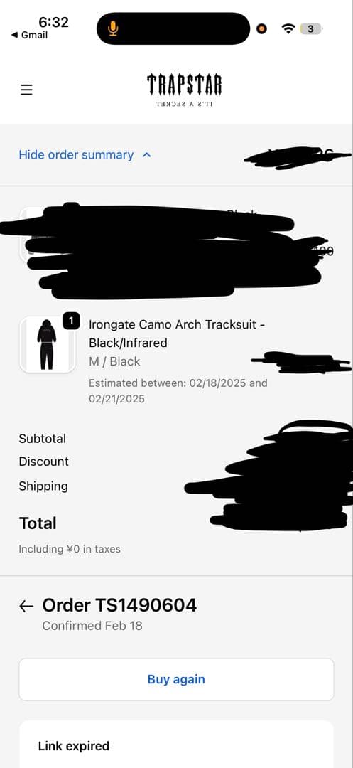 公式サイト購入 証明あり TRAPSTAR セットアップ Mサイズ