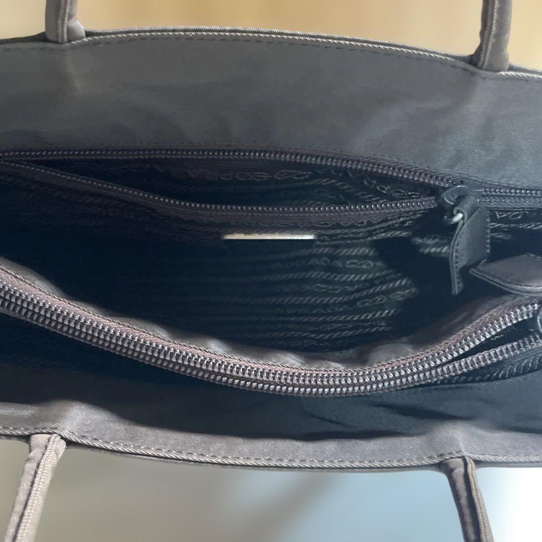 美品　PRADA ナイロントートバッグ ブラウン系 MADE IN ITALY