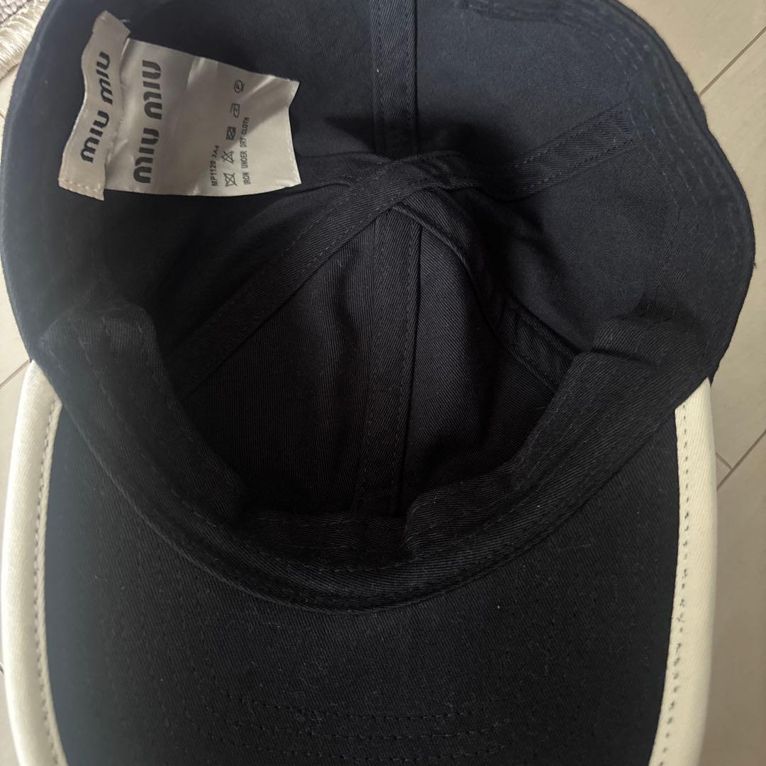 miu miu 帽子 キャップ BLACK
