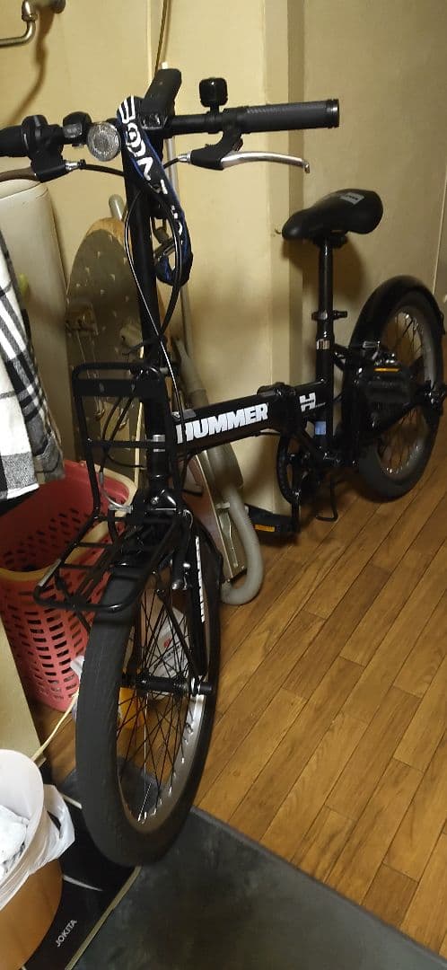 札幌限定若しくは発送出来ますHUMMER 折りたたみ自転車 ブラック切り替え式
