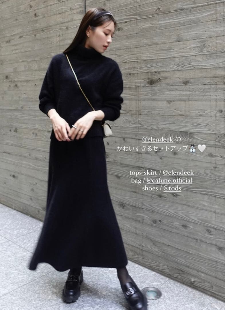 ELENDEEK ラクーンCN プルオーバー　タートルネック　ニット