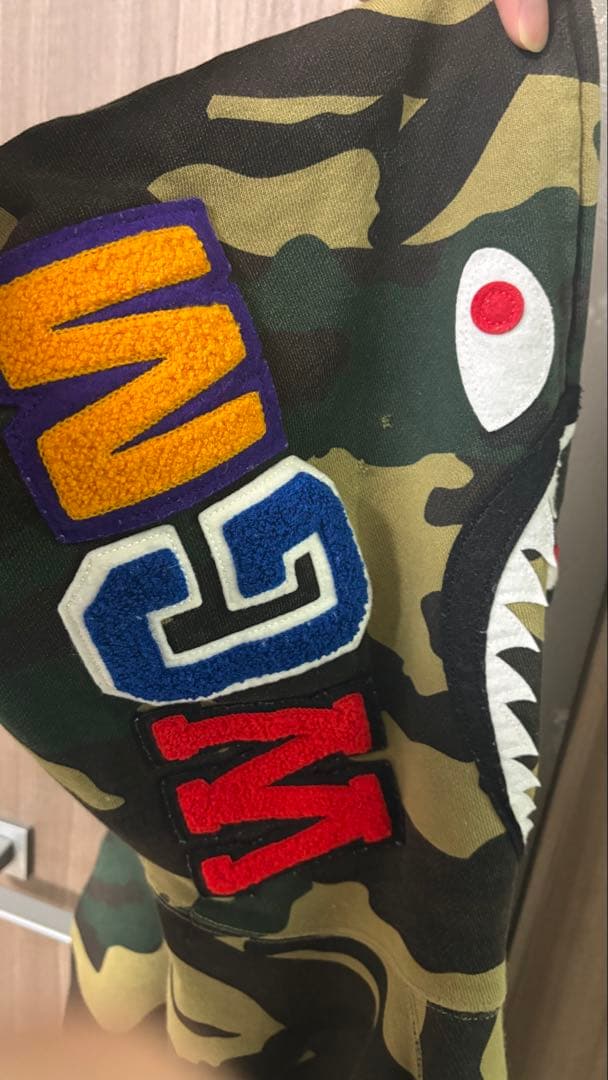 BAPE シャークパーカーフルジップパーカー　Bathing ape