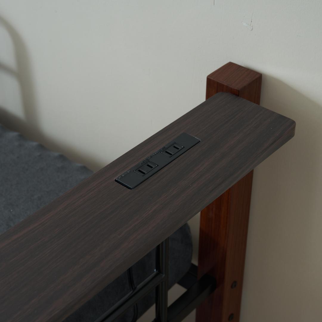 超人気！【高さ140cm】ロフトベッド パイプベッド S 耐震 BLACK