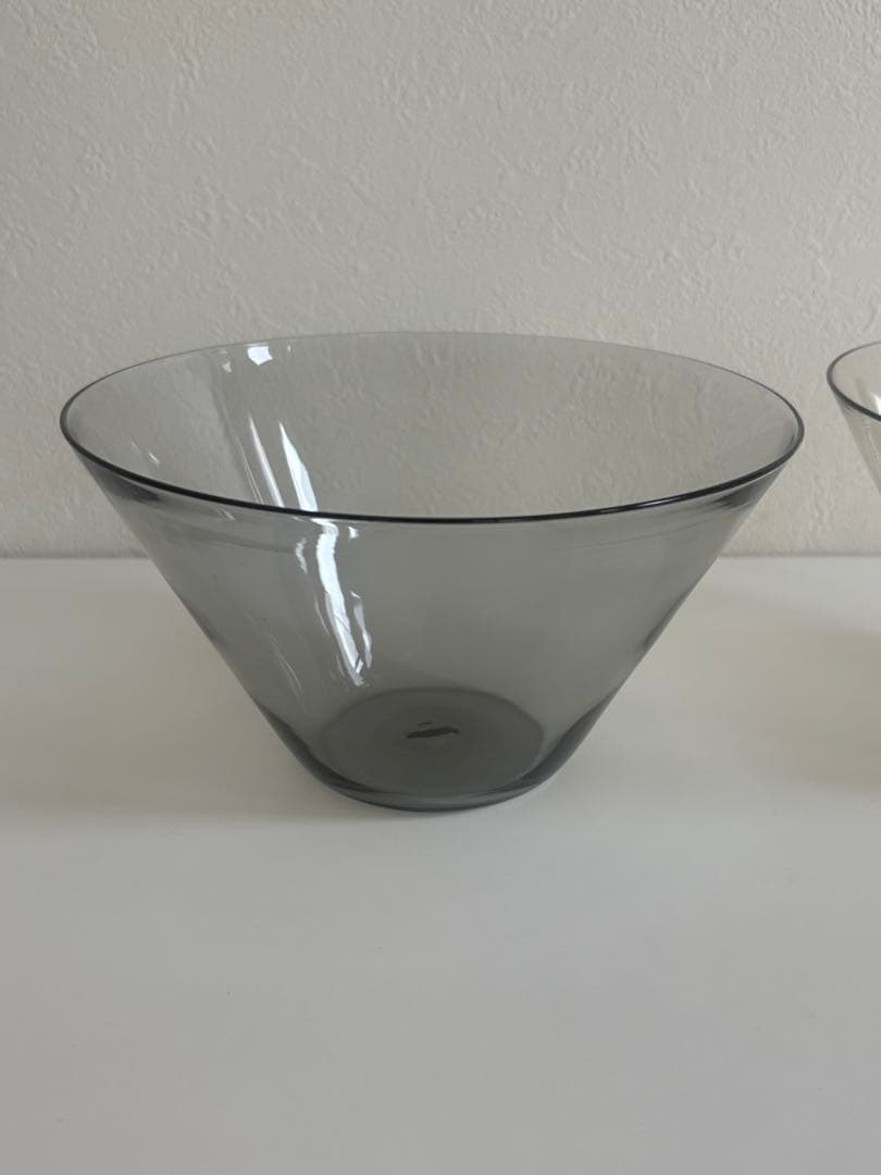 ritoglass 永木卓　鉢　グレー　アンバー　2点　ガラスボウル　ガラス鉢