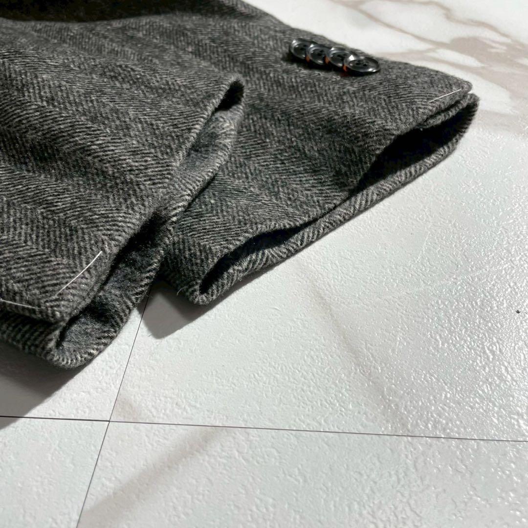 【未使用級✨】アランドロン カシミヤ100% チェスターコート ヘリンボーン M